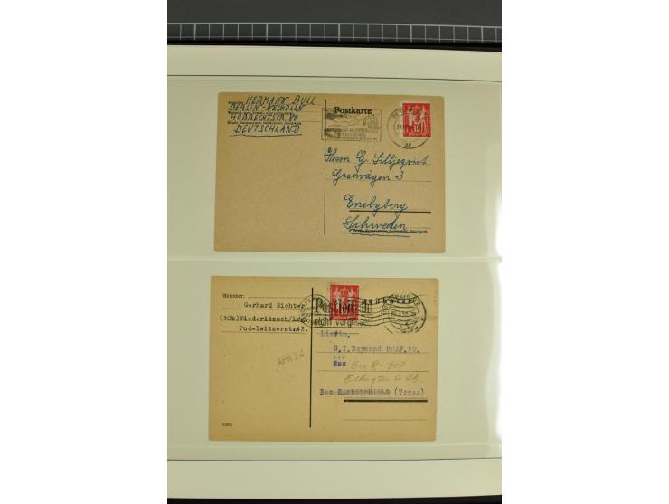 1949, Briefe-Sammlung der Ausgabe Gründungskonferenz mit 68 Belegen, dabei Plattenfehler, Druckvermerke und Druckereizeichen,