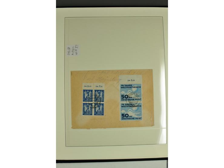 1949, Briefe-Sammlung der Ausgabe Gründungskonferenz mit 68 Belegen, dabei Plattenfehler, Druckvermerke und Druckereizeichen,
