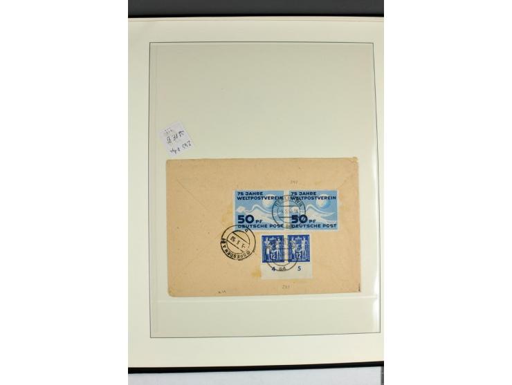 1949, Briefe-Sammlung der Ausgabe Gründungskonferenz mit 68 Belegen, dabei Plattenfehler, Druckvermerke und Druckereizeichen,