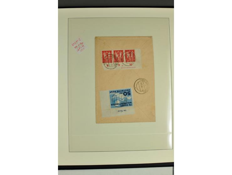 1949, Briefe-Sammlung der Ausgabe Gründungskonferenz mit 68 Belegen, dabei Plattenfehler, Druckvermerke und Druckereizeichen,