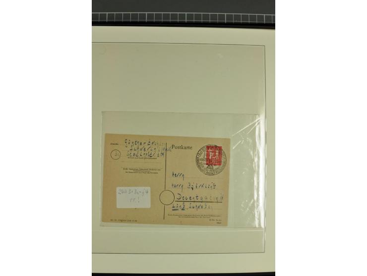 1949, Briefe-Sammlung der Ausgabe Gründungskonferenz mit 68 Belegen, dabei Plattenfehler, Druckvermerke und Druckereizeichen,