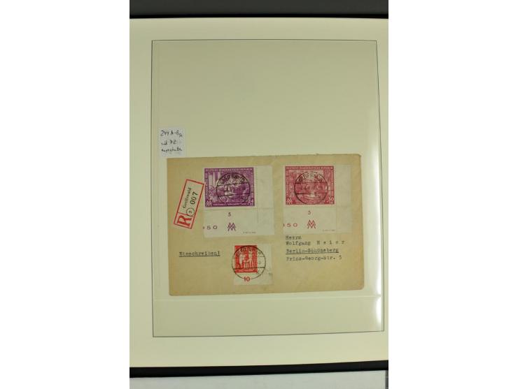 1949, Briefe-Sammlung der Ausgabe Gründungskonferenz mit 68 Belegen, dabei Plattenfehler, Druckvermerke und Druckereizeichen,