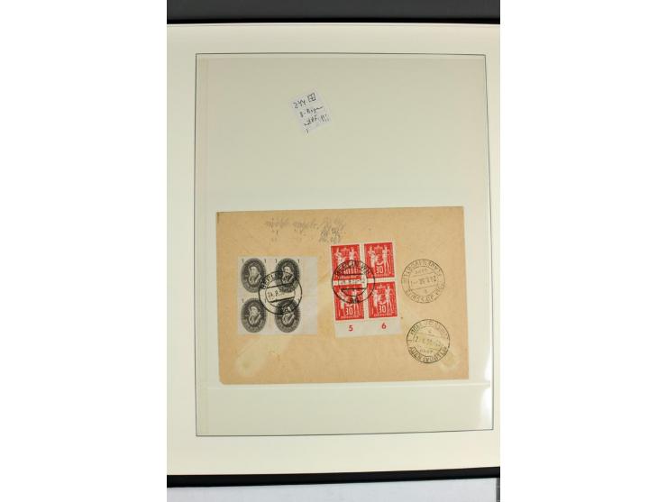 1949, Briefe-Sammlung der Ausgabe Gründungskonferenz mit 68 Belegen, dabei Plattenfehler, Druckvermerke und Druckereizeichen,