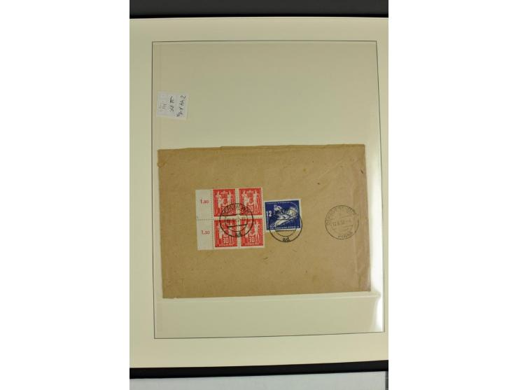 1949, Briefe-Sammlung der Ausgabe Gründungskonferenz mit 68 Belegen, dabei Plattenfehler, Druckvermerke und Druckereizeichen,