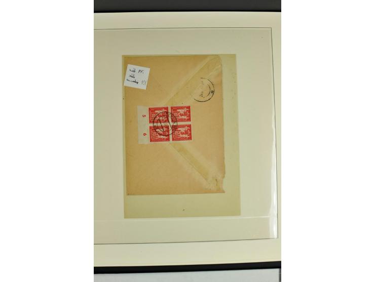1949, Briefe-Sammlung der Ausgabe Gründungskonferenz mit 68 Belegen, dabei Plattenfehler, Druckvermerke und Druckereizeichen,