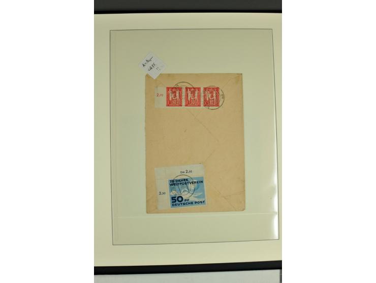 1949, Briefe-Sammlung der Ausgabe Gründungskonferenz mit 68 Belegen, dabei Plattenfehler, Druckvermerke und Druckereizeichen,