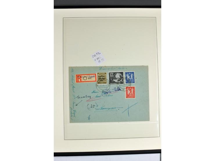 1949, Briefe-Sammlung der Ausgabe Gründungskonferenz mit 68 Belegen, dabei Plattenfehler, Druckvermerke und Druckereizeichen,