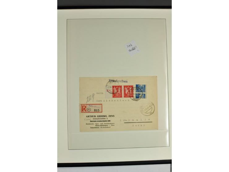 1949, Briefe-Sammlung der Ausgabe Gründungskonferenz mit 68 Belegen, dabei Plattenfehler, Druckvermerke und Druckereizeichen,