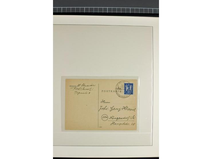 1949, Briefe-Sammlung der Ausgabe Gründungskonferenz mit 68 Belegen, dabei Plattenfehler, Druckvermerke und Druckereizeichen,
