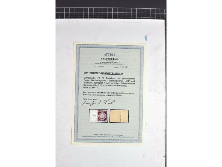 1952/61, postfrische, ungebrauchte und gestempelte Partie mit besseren Wz.-Varianten, teils in Einheiten und Druckvermerke, d