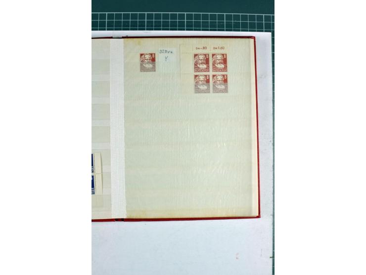 1952/61, postfrische, ungebrauchte und gestempelte Partie mit besseren Wz.-Varianten, teils in Einheiten und Druckvermerke, d