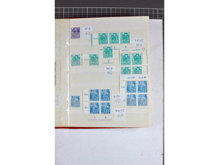 1952/61, postfrische, ungebrauchte und gestempelte Partie mit besseren Wz.-Varianten, teils in Einheiten und Druckvermerke, d