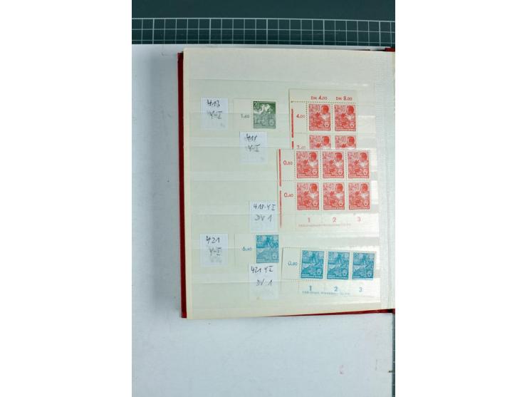 1952/61, postfrische, ungebrauchte und gestempelte Partie mit besseren Wz.-Varianten, teils in Einheiten und Druckvermerke, d