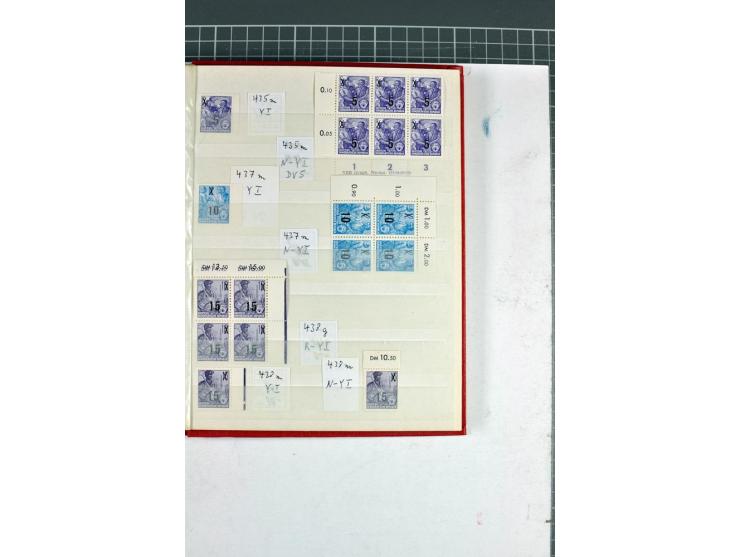1952/61, postfrische, ungebrauchte und gestempelte Partie mit besseren Wz.-Varianten, teils in Einheiten und Druckvermerke, d