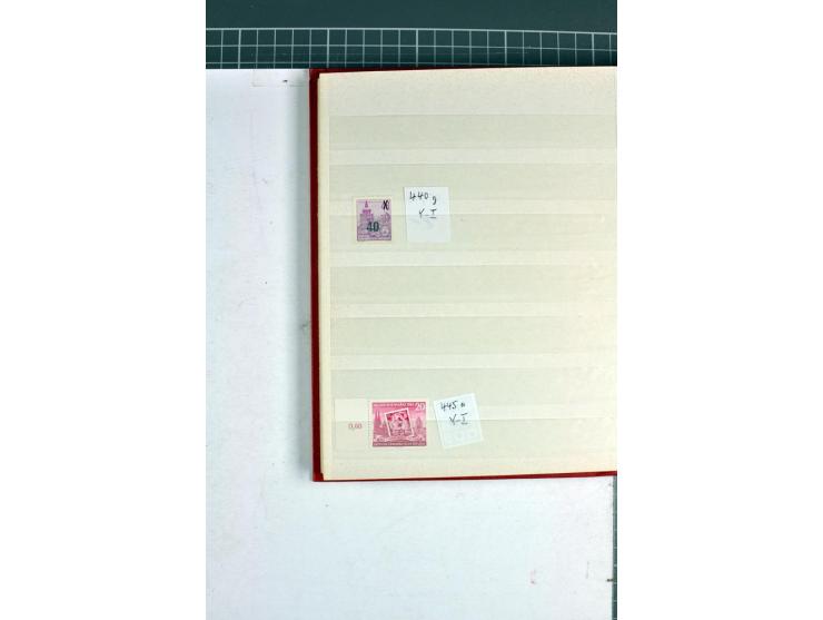 1952/61, postfrische, ungebrauchte und gestempelte Partie mit besseren Wz.-Varianten, teils in Einheiten und Druckvermerke, d