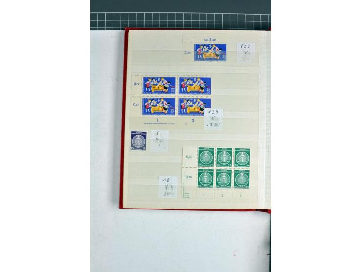 1952/61, postfrische, ungebrauchte und gestempelte Partie mit besseren Wz.-Varianten, teils in Einheiten und Druckvermerke, d