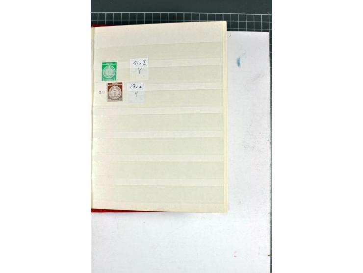1952/61, postfrische, ungebrauchte und gestempelte Partie mit besseren Wz.-Varianten, teils in Einheiten und Druckvermerke, d
