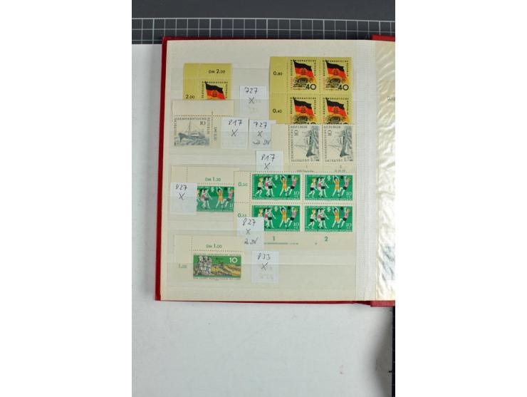 1952/61, postfrische, ungebrauchte und gestempelte Partie mit besseren Wz.-Varianten, teils in Einheiten und Druckvermerke, d