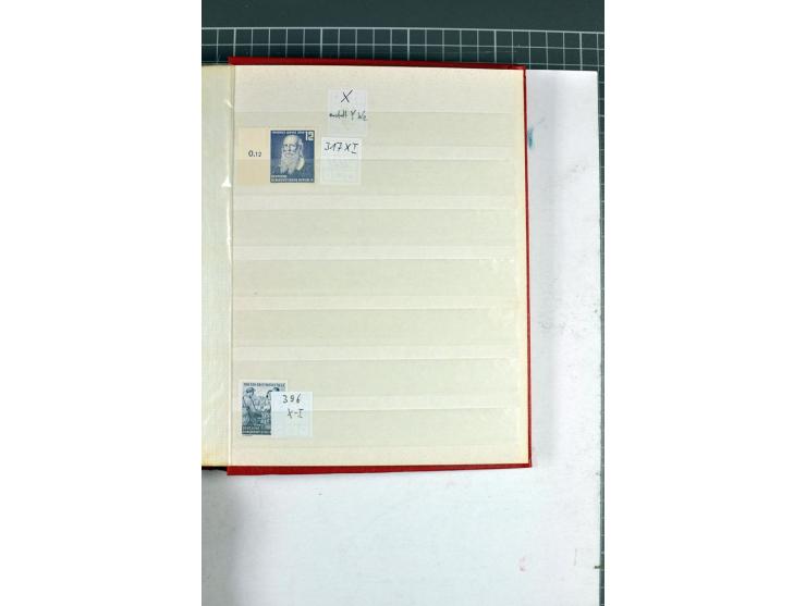 1952/61, postfrische, ungebrauchte und gestempelte Partie mit besseren Wz.-Varianten, teils in Einheiten und Druckvermerke, d