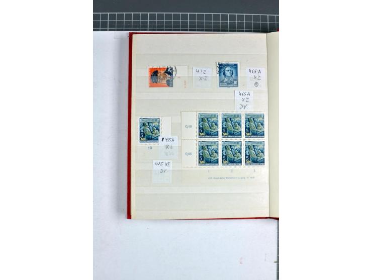 1952/61, postfrische, ungebrauchte und gestempelte Partie mit besseren Wz.-Varianten, teils in Einheiten und Druckvermerke, d
