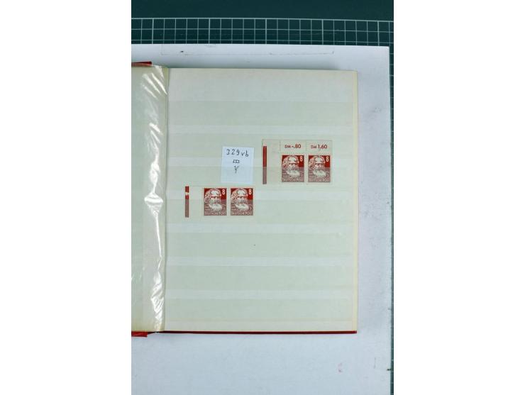 1952/61, postfrische, ungebrauchte und gestempelte Partie mit besseren Wz.-Varianten, teils in Einheiten und Druckvermerke, d