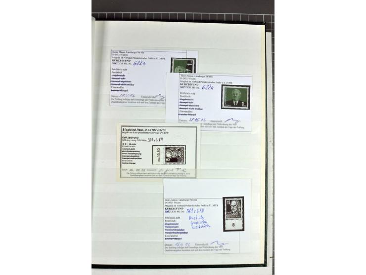 1952/61, postfrische und gestempelte Partie mit besseren Wz.-Varianten und Farben, teils in Einheiten, dabei Mi.-Nr. 338 vb X