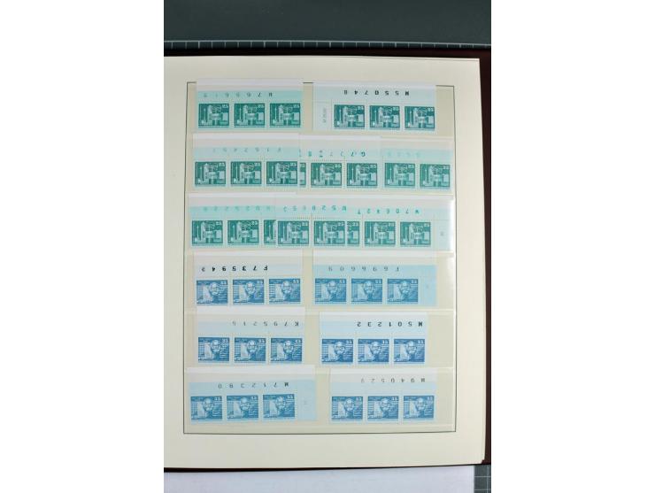 1973/81, postfrische Spezialsammlung der Ausgabe Aufbau in der DDR im Großformat und Kleinformat, dabei Typen, Papiersorten, 