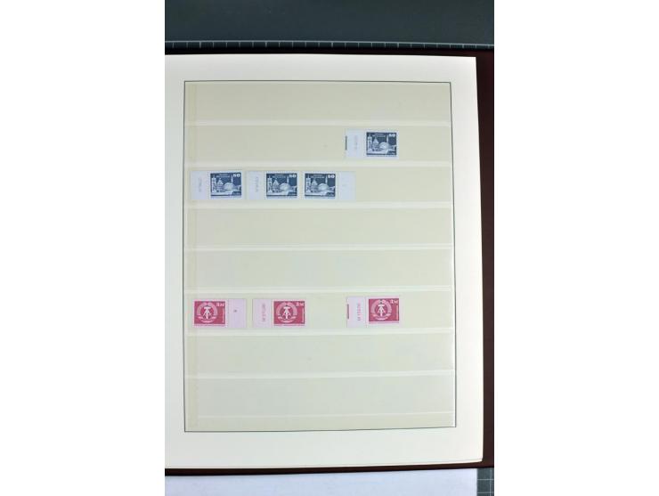 1973/81, postfrische Spezialsammlung der Ausgabe Aufbau in der DDR im Großformat und Kleinformat, dabei Typen, Papiersorten, 