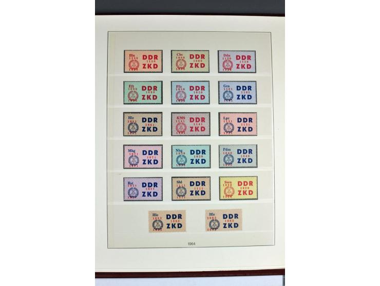 DIENSTMARKEN: 1954/65, postfrische Sammlung mit Mi.-Nr. A 1-17 einheitlich aus der linken oberen Bogenecke, 22xI XII, 29-33y,