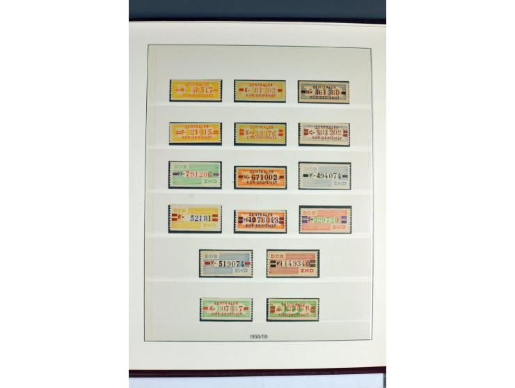 DIENSTMARKEN: 1954/65, postfrische Sammlung mit Mi.-Nr. A 1-17 einheitlich aus der linken oberen Bogenecke, 22xI XII, 29-33y,