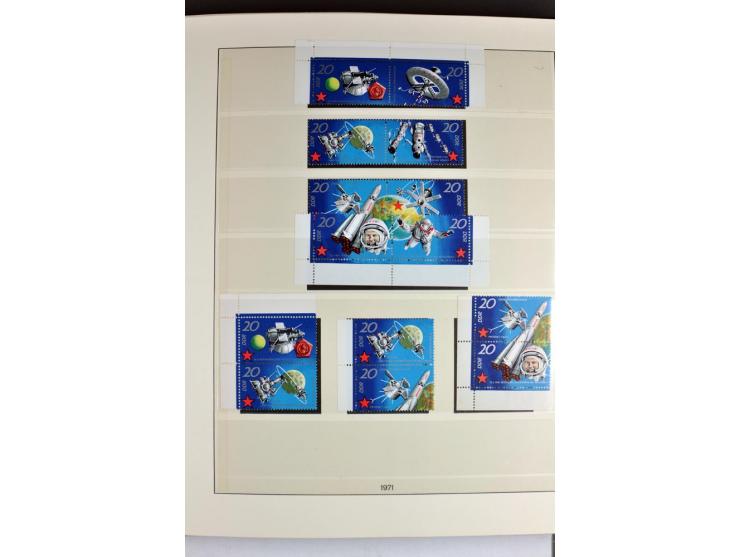 1953/90, überkomplette postfrische Zusammendruck-Sammlung, dabei auch aus Blocks und Kleinbogen ab Marx gezähnt und geschnitt