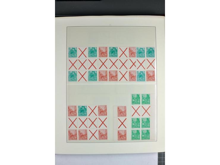 1953/90, überkomplette postfrische Zusammendruck-Sammlung, dabei auch aus Blocks und Kleinbogen ab Marx gezähnt und geschnitt