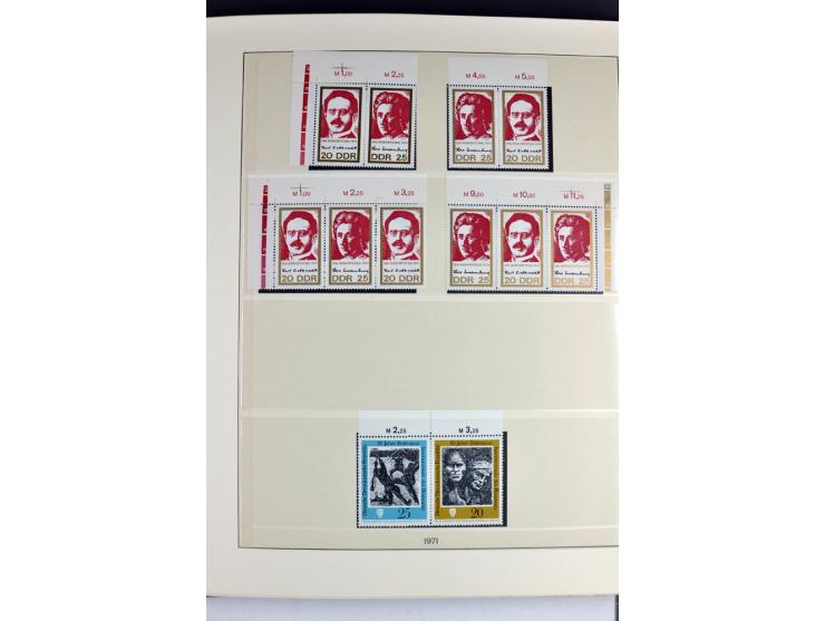 1953/90, überkomplette postfrische Zusammendruck-Sammlung, dabei auch aus Blocks und Kleinbogen ab Marx gezähnt und geschnitt