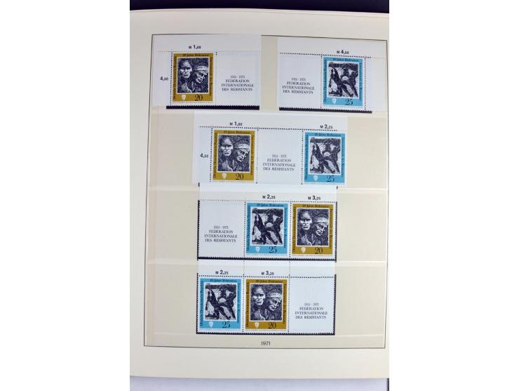 1953/90, überkomplette postfrische Zusammendruck-Sammlung, dabei auch aus Blocks und Kleinbogen ab Marx gezähnt und geschnitt