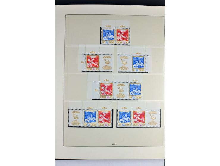 1953/90, überkomplette postfrische Zusammendruck-Sammlung, dabei auch aus Blocks und Kleinbogen ab Marx gezähnt und geschnitt