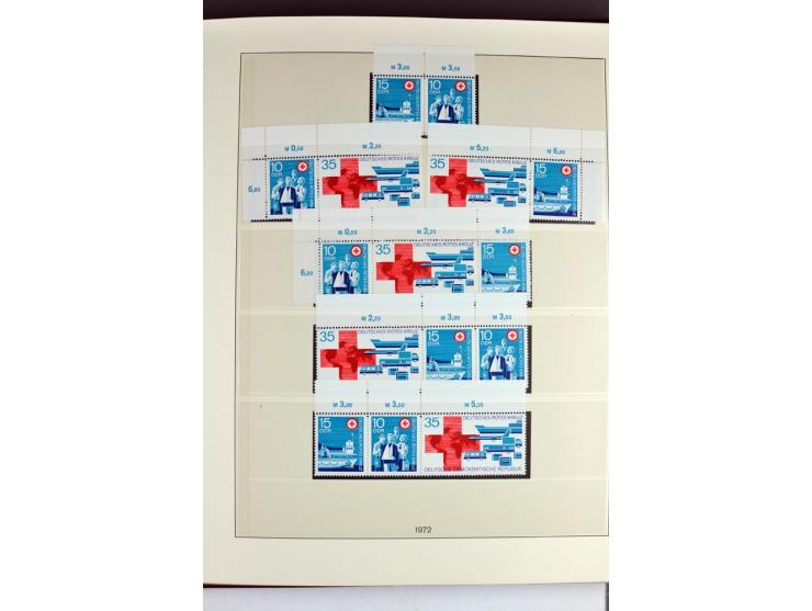 1953/90, überkomplette postfrische Zusammendruck-Sammlung, dabei auch aus Blocks und Kleinbogen ab Marx gezähnt und geschnitt