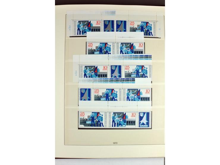 1953/90, überkomplette postfrische Zusammendruck-Sammlung, dabei auch aus Blocks und Kleinbogen ab Marx gezähnt und geschnitt