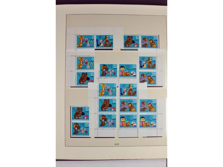 1953/90, überkomplette postfrische Zusammendruck-Sammlung, dabei auch aus Blocks und Kleinbogen ab Marx gezähnt und geschnitt