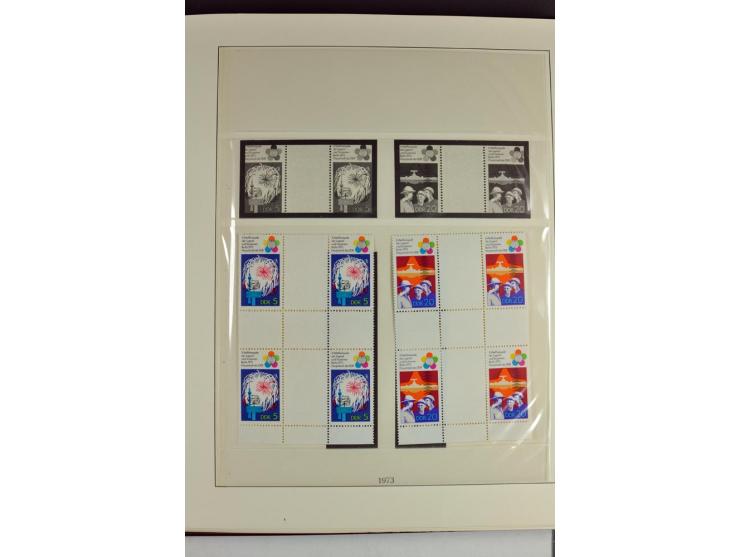1953/90, überkomplette postfrische Zusammendruck-Sammlung, dabei auch aus Blocks und Kleinbogen ab Marx gezähnt und geschnitt