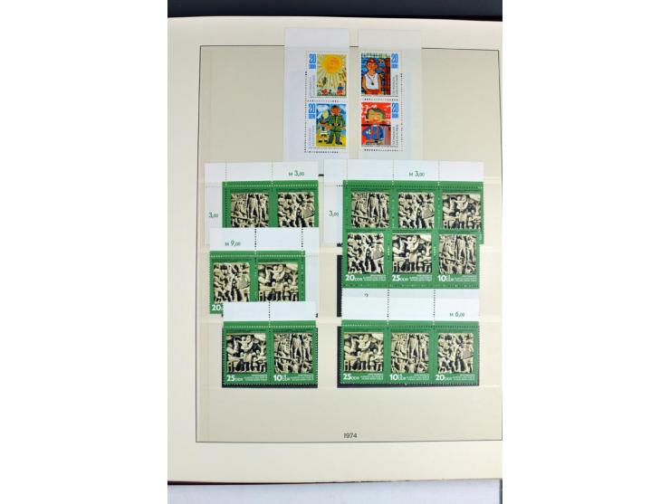 1953/90, überkomplette postfrische Zusammendruck-Sammlung, dabei auch aus Blocks und Kleinbogen ab Marx gezähnt und geschnitt