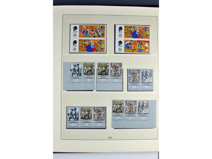 1953/90, überkomplette postfrische Zusammendruck-Sammlung, dabei auch aus Blocks und Kleinbogen ab Marx gezähnt und geschnitt
