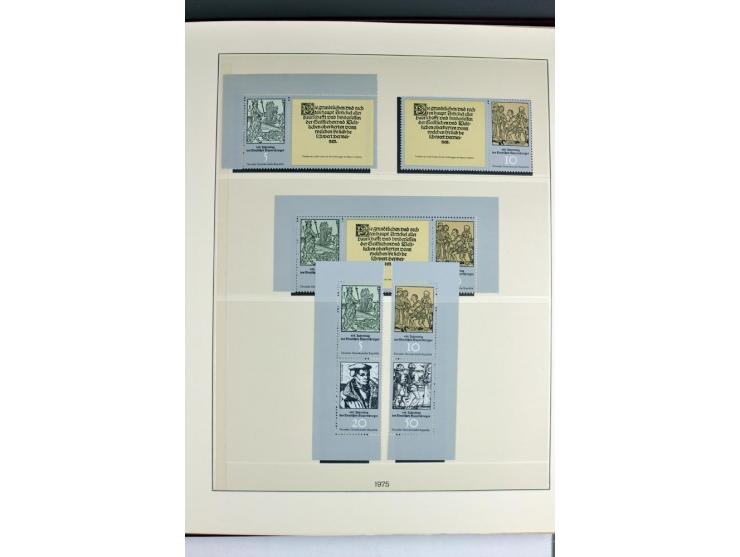 1953/90, überkomplette postfrische Zusammendruck-Sammlung, dabei auch aus Blocks und Kleinbogen ab Marx gezähnt und geschnitt