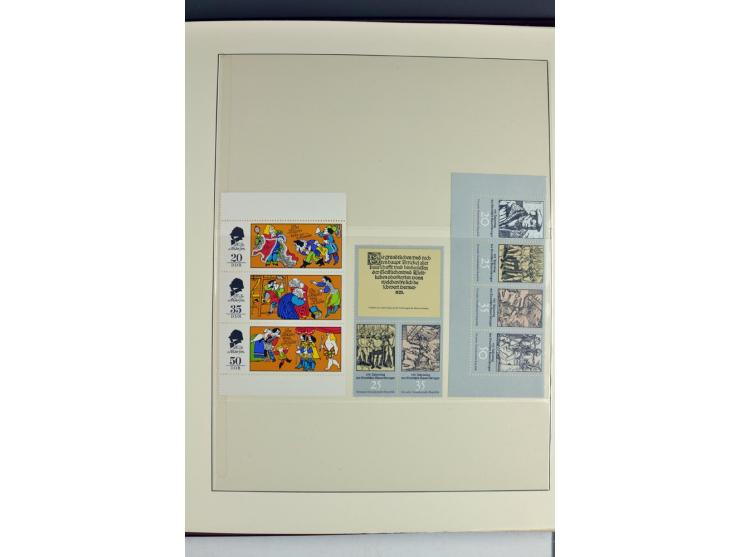 1953/90, überkomplette postfrische Zusammendruck-Sammlung, dabei auch aus Blocks und Kleinbogen ab Marx gezähnt und geschnitt