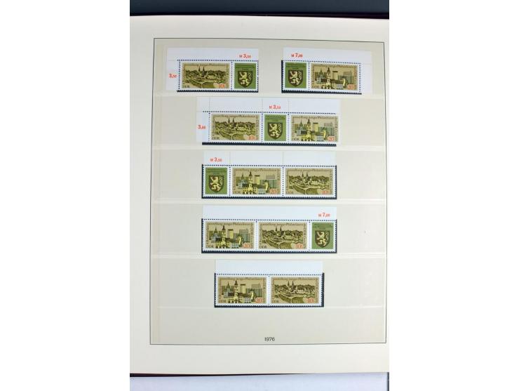1953/90, überkomplette postfrische Zusammendruck-Sammlung, dabei auch aus Blocks und Kleinbogen ab Marx gezähnt und geschnitt