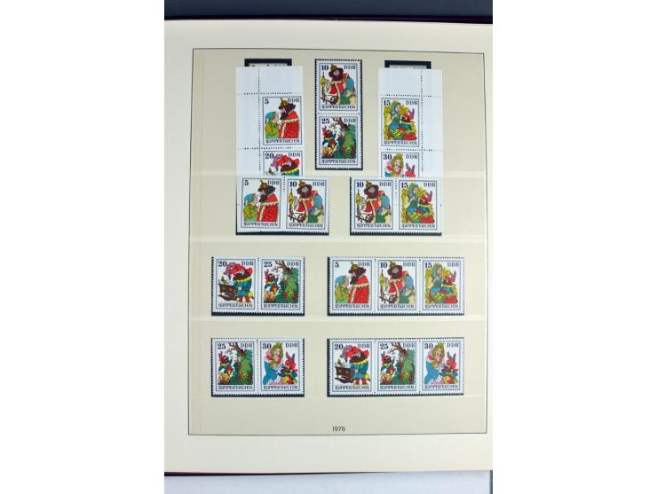 1953/90, überkomplette postfrische Zusammendruck-Sammlung, dabei auch aus Blocks und Kleinbogen ab Marx gezähnt und geschnitt