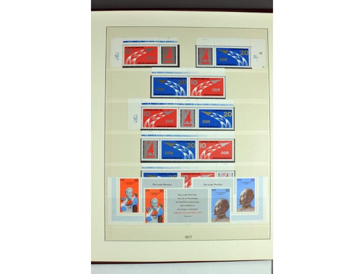 1953/90, überkomplette postfrische Zusammendruck-Sammlung, dabei auch aus Blocks und Kleinbogen ab Marx gezähnt und geschnitt