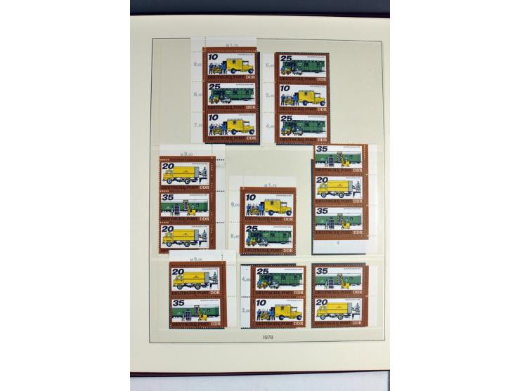 1953/90, überkomplette postfrische Zusammendruck-Sammlung, dabei auch aus Blocks und Kleinbogen ab Marx gezähnt und geschnitt