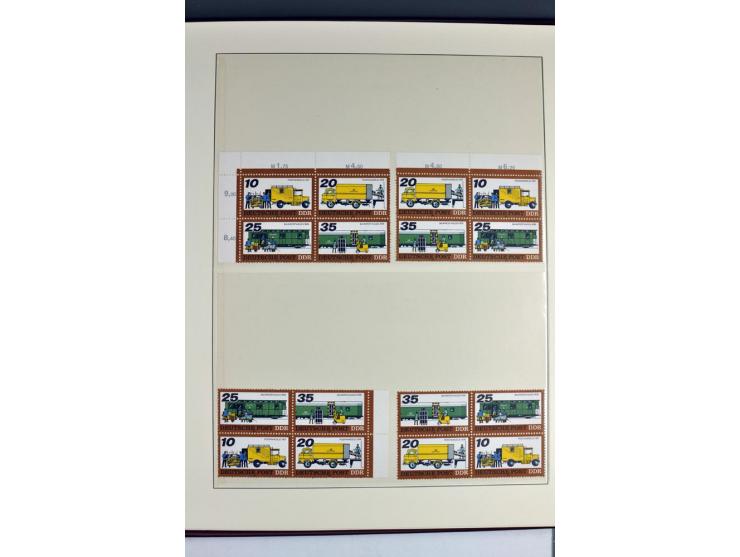1953/90, überkomplette postfrische Zusammendruck-Sammlung, dabei auch aus Blocks und Kleinbogen ab Marx gezähnt und geschnitt
