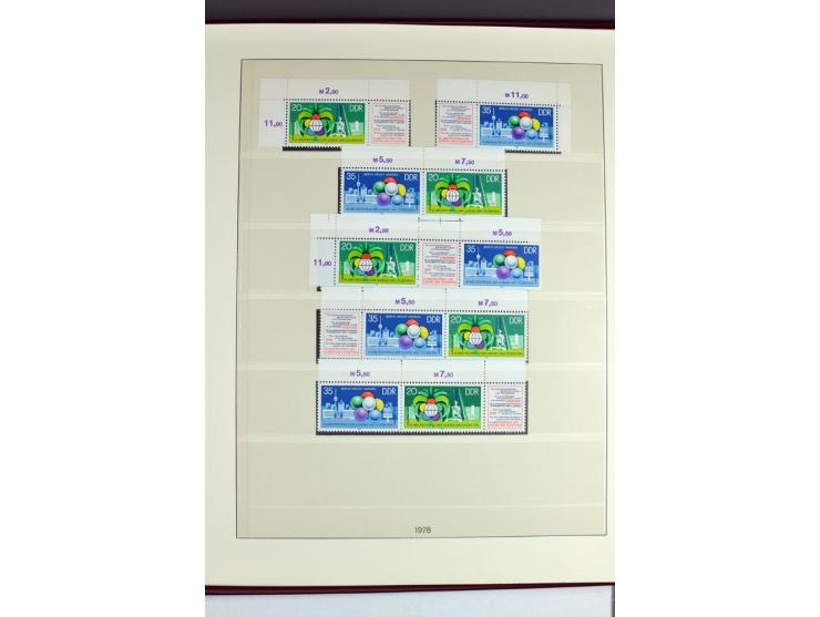 1953/90, überkomplette postfrische Zusammendruck-Sammlung, dabei auch aus Blocks und Kleinbogen ab Marx gezähnt und geschnitt