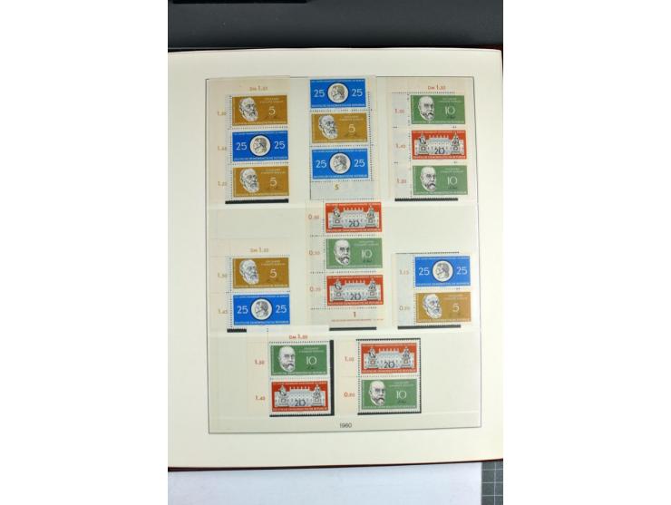 1953/90, überkomplette postfrische Zusammendruck-Sammlung, dabei auch aus Blocks und Kleinbogen ab Marx gezähnt und geschnitt